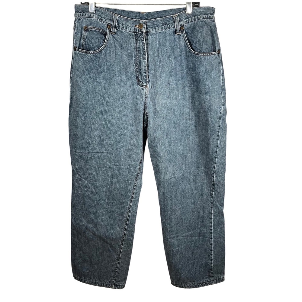 Woolrich Mens Fleece Lined Denim Jeans Medium Wash Straight Leg‎ Blue 33x25.5